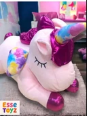 70 cm Tek Boynuzlu At Unicorn Peluş Oyuncak – Yumuşacık Uyku Arkadaşı ve Hediyelik Sevimli Peluş thumbnail 2