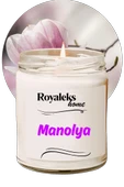 Doğal Özel Seri Kokulu Dekoratif Kavanoz Mum 210 cc - Manolya Esansı - RYL - 1