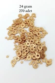 Oya Abiye Bileklik Kolye Pleksi Metalik Plastik Pul Altın Renk 24 gram 270 adet - BNC537 thumbnail 1