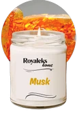 Doğal Özel Seri Kokulu Dekoratif Kavanoz Mum 210 cc - Musk Esansı - RYL - 1