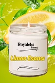 Doğal Özel Seri Kokulu Dekoratif Kavanoz Mum 210 cc - Limon Esansı - RYL - 3