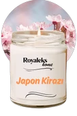 Doğal Özel Seri Kokulu Dekoratif Kavanoz Mum 210 cc - Japon Kirazı Esansı - RYL - 1