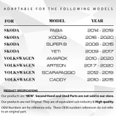 VW Caddy, Skoda Kodiaq için Ön Cam Silecek Suyu Fıskiye Memesi 2'li - 9