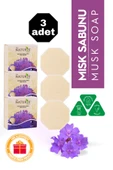 Misk Özlü Taş Sabun 3'lü Eko Paket Nemlendirici ve Onarıcı Kuru Cilt Bakımı - 3x125 gr - 1