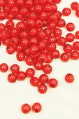 Yuvarlak Boncuk İçten Boncuklu Bileklik Çanta Boncuğu 8 mm 50 gr Kırmızı - BNC473 - 2