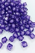 Küp Boncuk İçten Boncuklu Bileklik Çanta Boncuğu 10 mm 50 gr Eflatun - BNC458 - 2