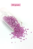 Kesme Cam Boncuk 2mm - 60 Gram - Şeffaf Eflatun - BNC359 - 1