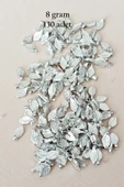 Oya Abiye Bileklik Kolye Pleksi Metalik Plastik Pul Gümüş Renk 8 gram 130 adet - BNC514 - 1