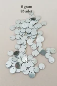 Oya Abiye Bileklik Kolye Pleksi Metalik Plastik Pul Gümüş Renk 8 gram 85 adet - BNC523 - 1