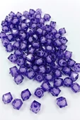 Küp Boncuk İçten Boncuklu Bileklik Çanta Boncuğu 10 mm 50 gr Eflatun - BNC458 - 1