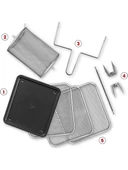 Johnson Aircooking Döner Hazne 10 Ön Ayarlı Zamanlayıcılı 12Litre Kapasiteli 1800 W Sıcak Hava Fritözü Siyah - 2