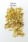 Oya Abiye Bileklik Kolye Pleksi Metalik Plastik Pul Altın Renk 8 gram 130 adet - BNC475 - 1