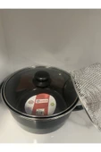 BYKARDLEEN CAM KAPAK EMAYE KIZARTMA TENCERE 22 CM - 4