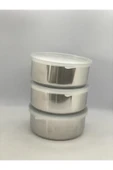 3LÜ SAKLAMA KABI ŞEFFAF 14CM - 1