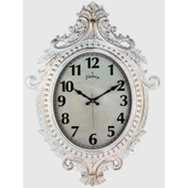 731-ba Duvar Saati Gri Çerçeve Çap:73cm X 54cm Vintage Taçlı Eksitme Dekoratif A - 1