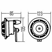 Hella Yüksek Ton Korna 12V 375-500HZ 118 DBA 3AG003399-081 - 6