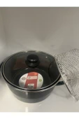 BYKARDLEEN CAM KAPAK EMAYE KIZARTMA TENCERE 22 CM - 3
