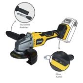RTX3060B Şarjlı Avuç Taşlama Makinası Kömürsüz 125 mm - Akü Hariç - 4