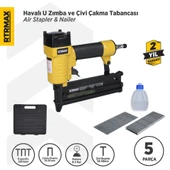 RTM0124 Havalı U Zımba ve Çivi Çakma Tabancası 10-50 / 16-40 Çantalı - 1