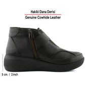 Erkan Saçmacı Lawine Kahverengi Hakiki Dana Derisi Fermuarlı Cırt Cırtlı Bot - 2