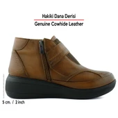 Erkan Saçmacı Lawine Taba Hakiki Dana Derisi Fermuarlı Cırt Cırtlı Bot - 2