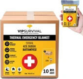 Acil Durumlar Ve Deprem İçin Termal Battaniye ,Vücut Isınızı Koruyun 10 Adet - 1