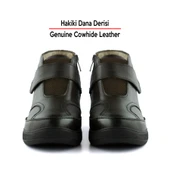 Erkan Saçmacı Lawine Kahverengi Hakiki Dana Derisi Fermuarlı Cırt Cırtlı Bot - 4