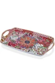 LILYUM DESENLI KULPLU TEPSI 46,5X29X3,5 CM - 1