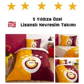 Taç Galatasaray 5 Yıldız Tek Kişilik Nevresim Takımı Lisanslı - 1