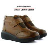 Erkan Saçmacı Lawine Taba Hakiki Dana Derisi Fermuarlı Cırt Cırtlı Bot - 3