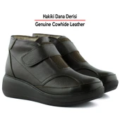 Erkan Saçmacı Lawine Kahverengi Hakiki Dana Derisi Fermuarlı Cırt Cırtlı Bot - 3