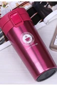 12 Saate Kadar Sıcak Soğuk Tutma Filtreli Çift Katmanlı Pembe Mug Termos SUS 304 380 ML - 5