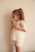 Zeytin Nakışlı Polo Yaka Şortlu Takım - 2