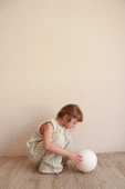 Yeşil Çizgili Asimetrik Cepli Müslin Takım - 6