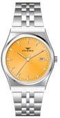 Ferro FL21591AWT-A12 Quartz Çelik Gri Turuncu Kadran 36 mm Kadın Kol Saati - 2