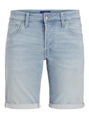 JACK JONES Erkek Likralı Kot Şort 12269609 - 1