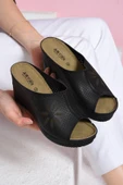 Albishoes Kadın Dolgu Topuk 7,5 cm Hafif Rahat Anatomik Kadın Günlük Terlik Gün Boyu Rahat Kullanım - 3