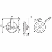 Hella Yüksek Ton Korna 12V 400HZ 115 DBA 3AL012588-291 - 5
