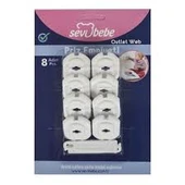 Sevi Bebe Otomatik Priz Emniyeti 8 Adet Beyaz - 1