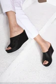 Albishoes Kadın Dolgu Topuk 7,5 cm Hafif Rahat Anatomik Kadın Günlük Terlik Gün Boyu Rahat Kullanım - 2