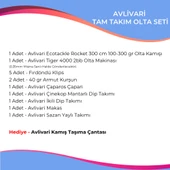 Avlivari EcoTackle Rocket 300 cm 100-300 gr Olta Kamışı - Tiger 4000 Olta Makinası Tam Takım Kıyı Hobi Olta Seti thumbnail 2