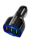 YY-3U 18W 3.0 QC Hızlı Araç Şarj Başlığı Siyah thumbnail 1