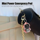 Power Bank Mini Taşınabilir Şarj Cihazı Anahtarlık Tip C 1500 mAh Güç Bankası USB Hızlı Şarj Süper Boşaltılmış Pod 5V - 4