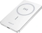 Havit 5000mAh Magsafe Manyetik Kablosuz Powerbank Ultra İnce 20W, Iphone Uyumlu (Gri) thumbnail 2