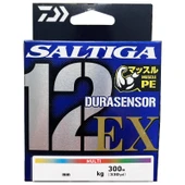Daiwa Saltiga Durasensor 12EX 300m Multicolor Örgü - İp Misina  0.16mm - 1.5PE - 14Kg - 1
