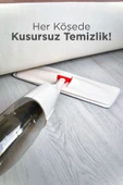Profesyonel 360 Derece Dönen Su Hazneli Püskürtmeli Sprey Extra 3 Mop Paspas - 2