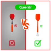 4 Oklu Mıknatıslı Örümcek Adam Dart Seti Çift Yönlü Manyetik Dart Askılı Dartboard - 5