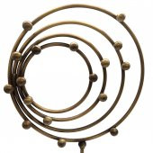 Crearthome Mermerli Eskitme Gold Halka Dekor Küçük 15x26x46 cm - 2