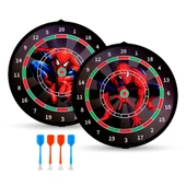 4 Oklu Mıknatıslı Örümcek Adam Dart Seti Çift Yönlü Manyetik Dart Askılı Dartboard - 1