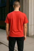 Regular Kalıp Kadın - Erkek Unisex Basic Tişört Kırmızı - 3